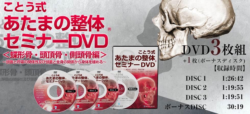 ことう式 あたまの整体セミナーDVD＜蝶形骨・頭頂骨・側頭骨編＞～頭蓋