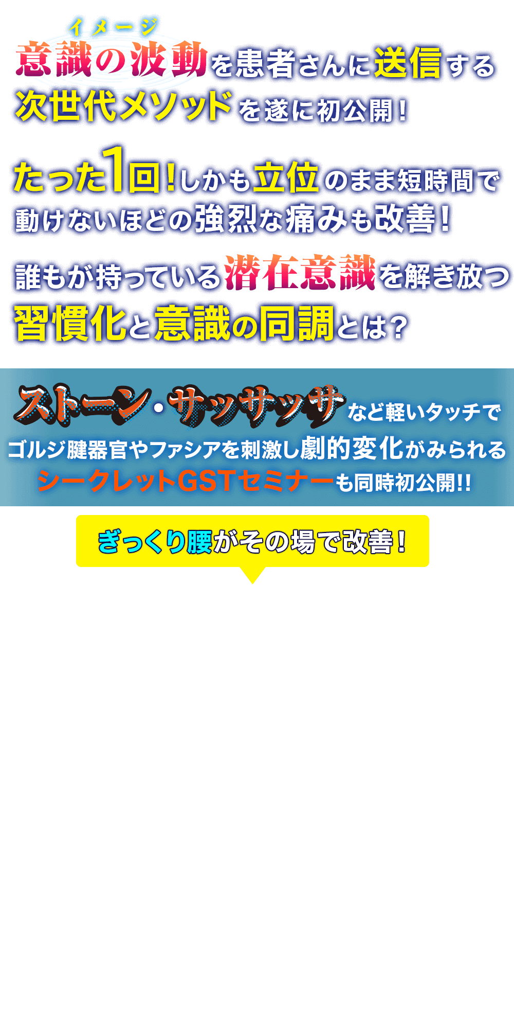 潜在意識整体 GST～立位の波動施術だけで身体は劇的に改善できる