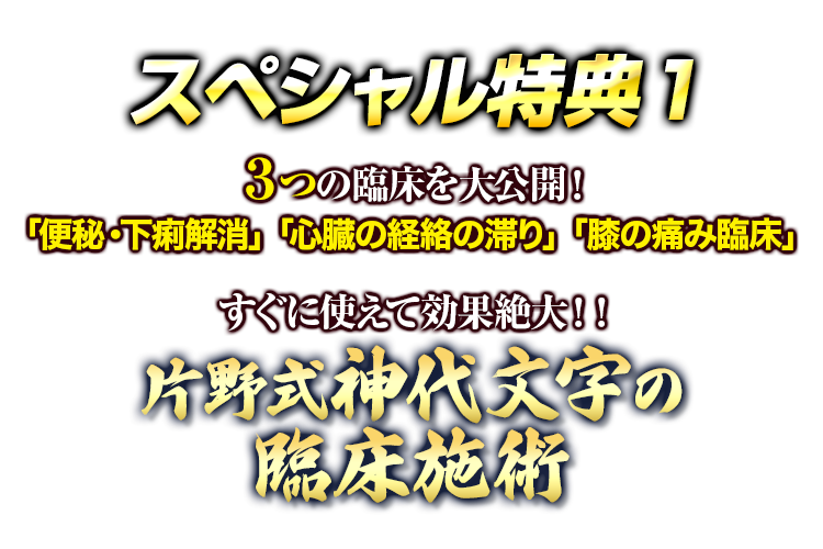 片野式 神代文字施術 ～古代の力を皮膚に描き痛みを瞬時に解放する